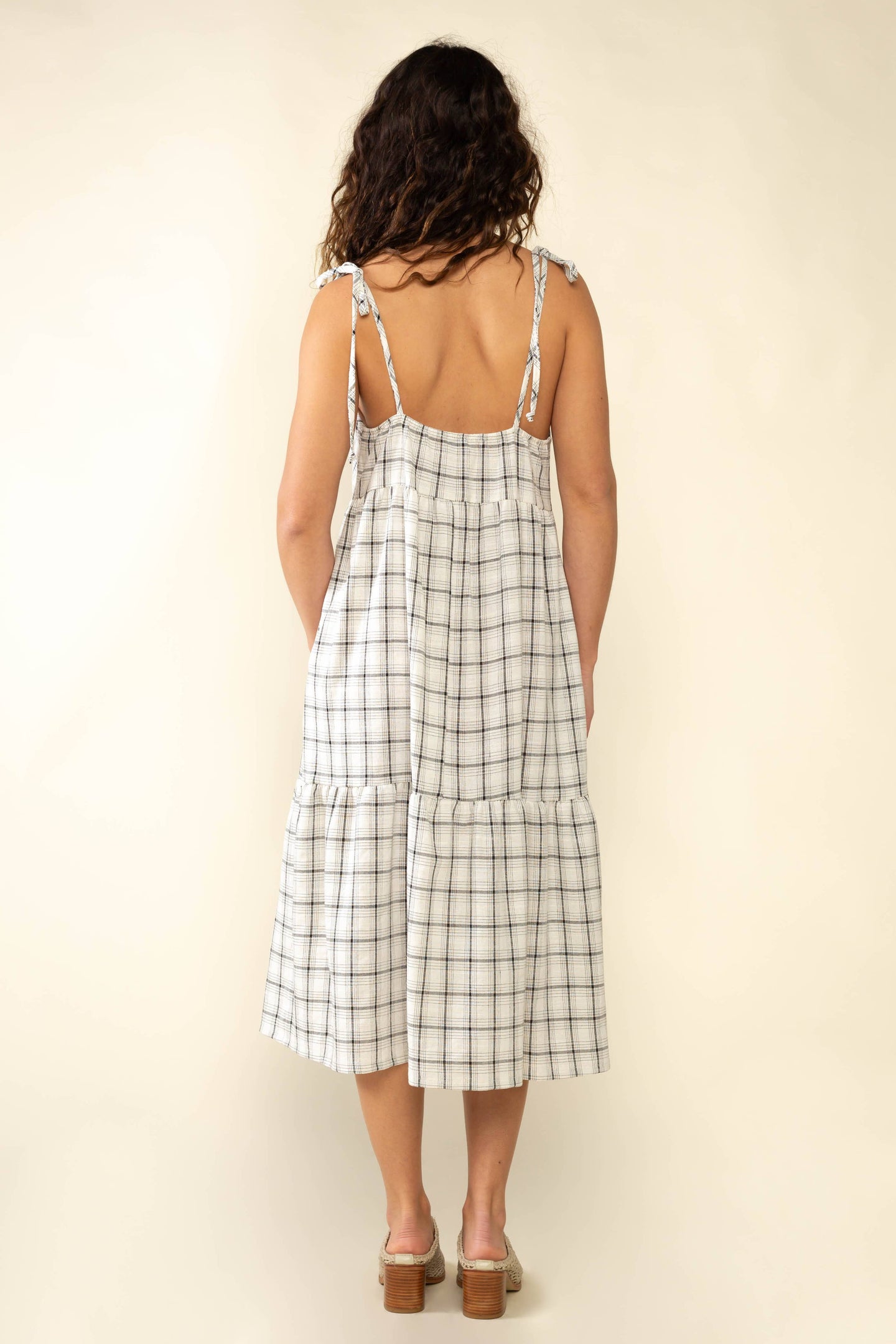 Luca Plaid Tie Strap Dress